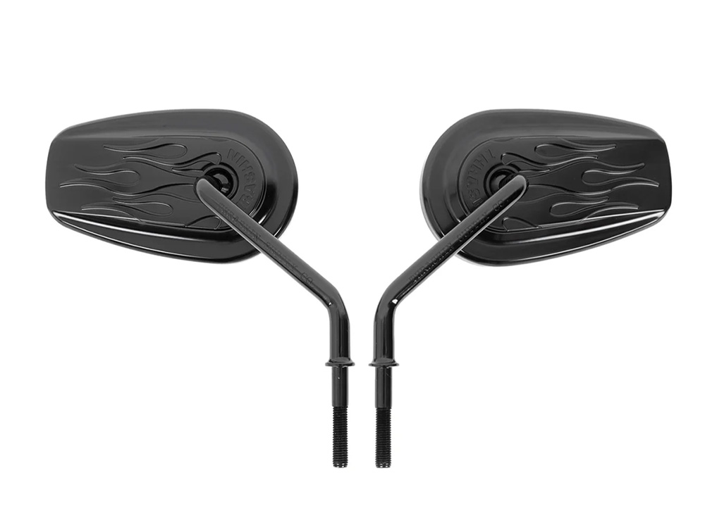 Thrashin Supply Billet Mini Mirrors Flame - Black