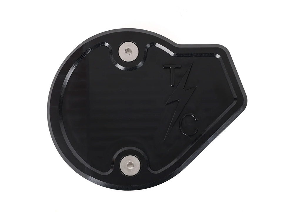 Thrashin Supply Cam Cover - Black. Fits CVO Touring 2023up, Street Glide & Road Glide 2024up, Touring 2025up & Softail 2025up