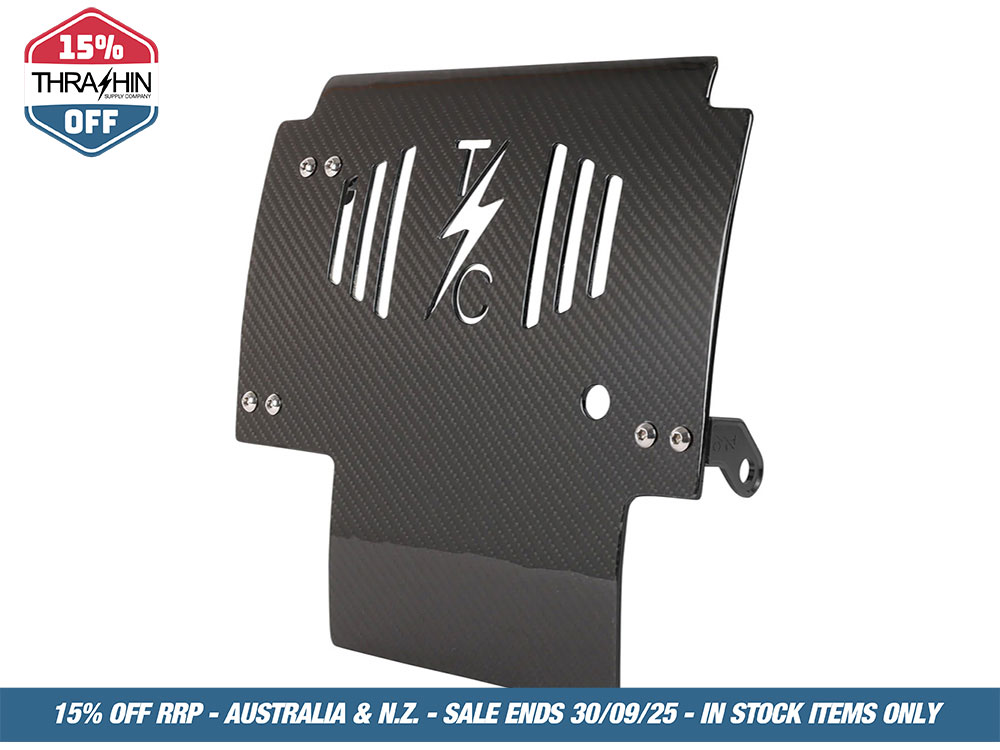 Skid Plate - Carbon Fibre Gloss Weave. Fits CVO Touring 2023up & Street Glide & Road Glide 2024up