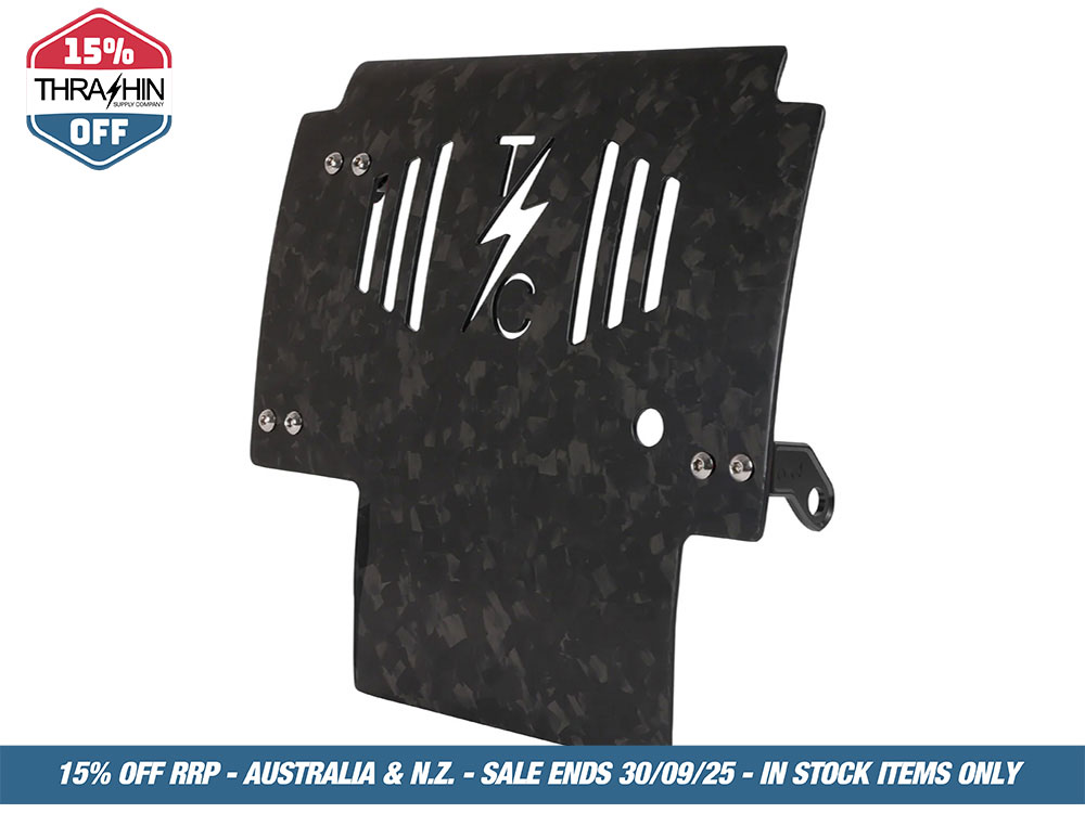 Skid Plate - Carbon Fibre Forged Weave. Fits CVO Touring 2023up & Street Glide & Road Glide 2024up