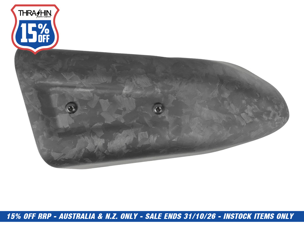 Thrashin Supply Air Scoop Coil Cover - Forged Carbon. Fits Softails 2018up & Touring 2024up.