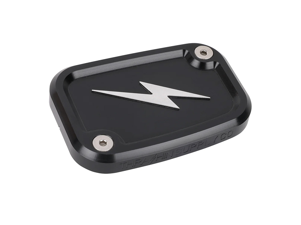 Thrashin Supply Front Master Cylinder Cover - Black. Fits Softail 2018up