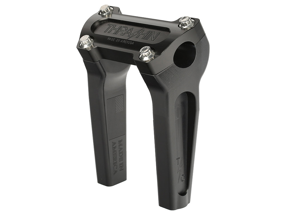 6in. Straight Thrashin Risers - Black. Fits 1in. Handlebar