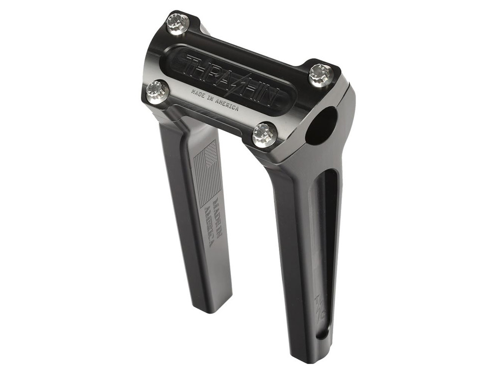 8in. Straight Thrashin Risers - Black. Fits 1in. Handlebar