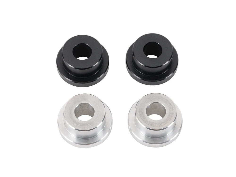 Solid Handlebar Mount Kit - Black & Raw. Fits Big Twin 1973-2017 & Sportster 1973-2003