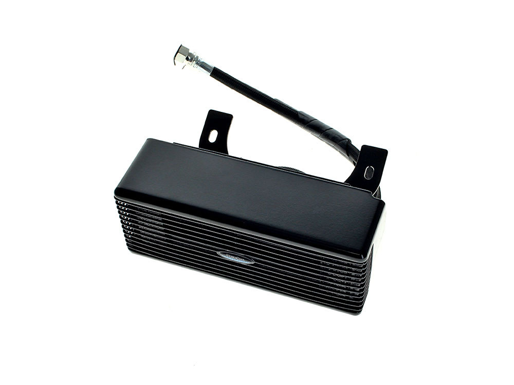 Fan Assisted Low Mount Oil Cooler Kit - Gloss Black. Fits Touring 1994-2008