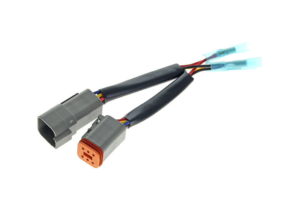 6-Pin Dual Accessory Connector. Fits Softail 2011-2017, Dyna 2012-2017 and Sportster 2014-2021