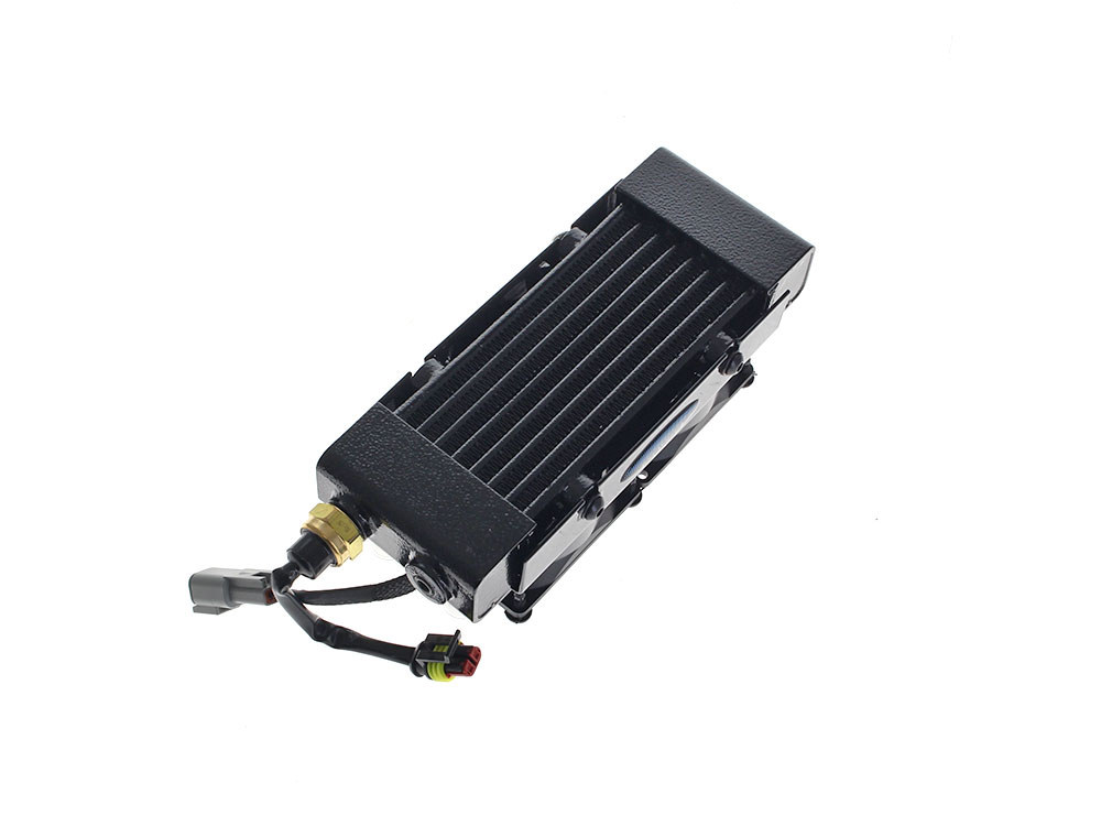 Fan Assisted Side Mount Oil Cooler Kit - Naked. Fits Touring 2017-2024 with Harley-Davidson Chopped Engine Guard