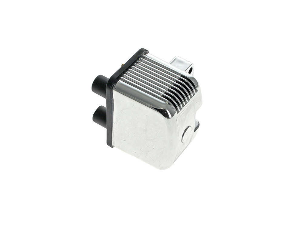 Ignition Coil - Chrome. Fits Big Twin 1970-1999 & Sportster 1971-2003 Models with Upgraded Single Fire Ignition