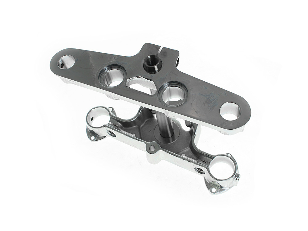 Triple Tree Kit - Chrome. Fits FL Softail 1986-1999