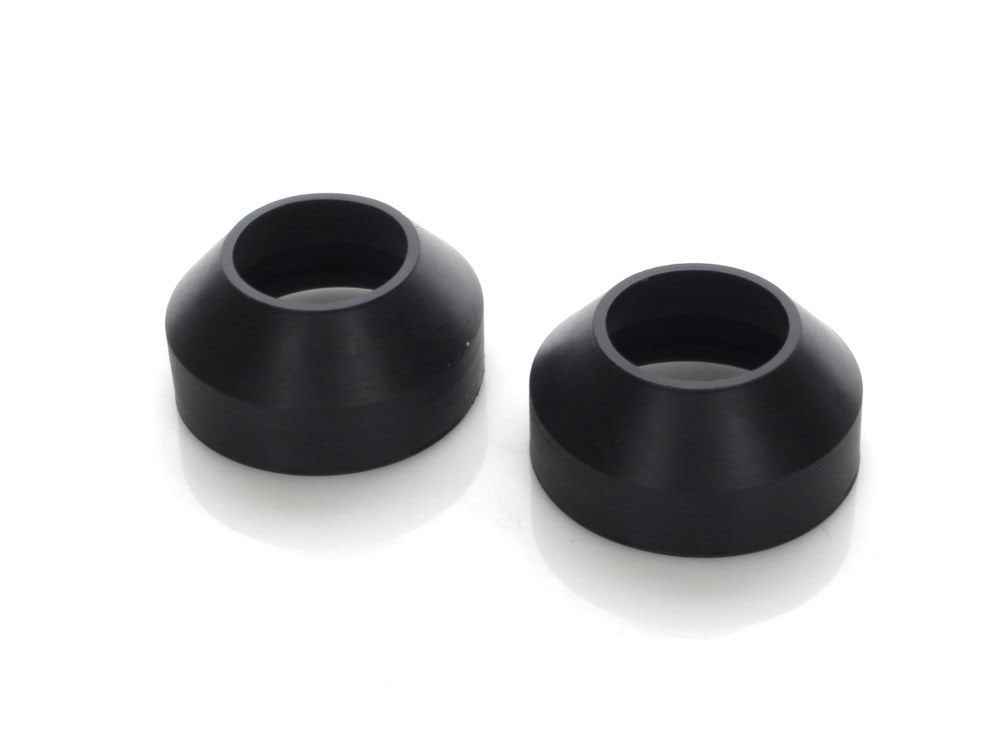 35mm Showa Forks Boots - Black. Fits H-D 1975-1987 with Narrow Glide Front End.