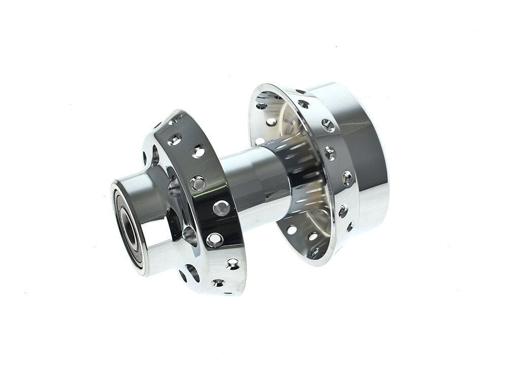 Front Wheel Hub - Chrome. Fits FX Softail 2000-2006 & Dyna Wide Glide 2000-2005 Models with Single Disc Rotor & 3/4in. Axle