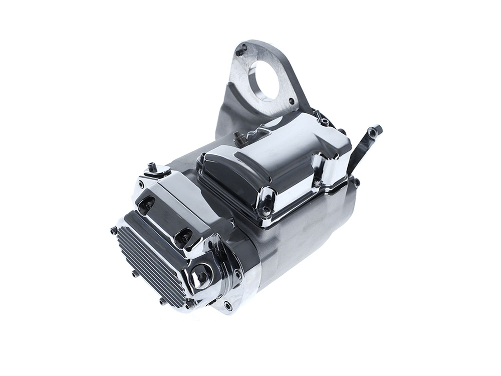 V-Factor 6 Speed Overdrive Transmission - Raw Aluminium Finish. Fits Softail 1990-1999