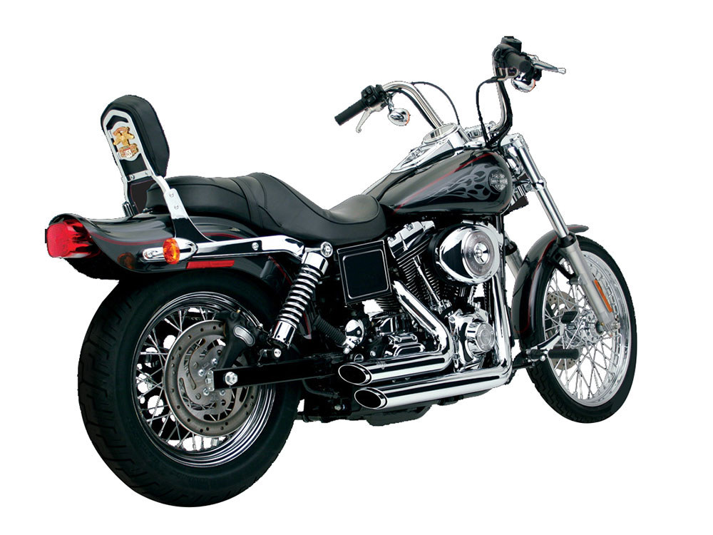 Shortshots Staggered Exhaust – Chrome. Fits Dyna 1991-2005
