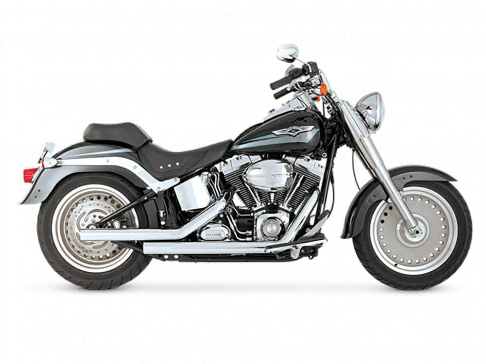 Straightshots Exhaust – Chrome. Fits Softail 1986-2017 Non-240 Tyre Models