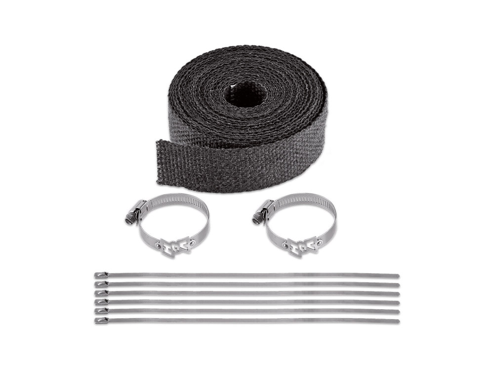 Black Heat Wrap. 2in. Wide x 25 Foot Roll with Locking Ties.