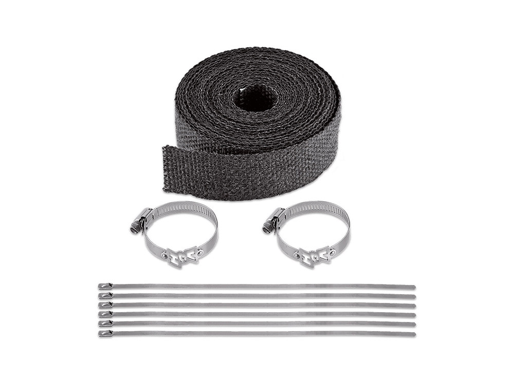 Black Heat Wrap. 2in. Wide x 25 Foot Roll with Locking Ties.