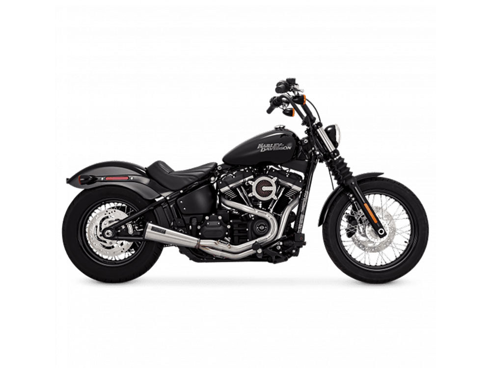 2-into-1 Upsweep Exhaust – Stainless Steel. Fits Softail 2018up Non-240 Tyre Models