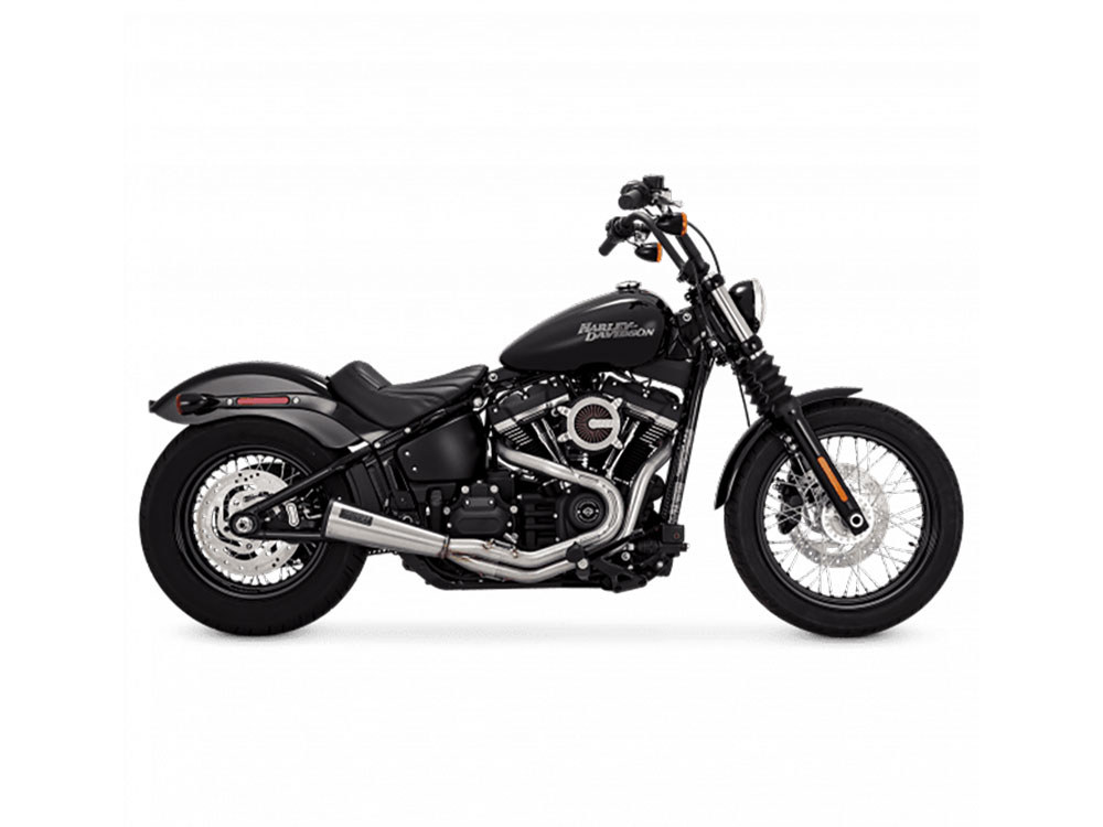 2-into-1 Upsweep Exhaust - Stainless Steel. Fits Softail 2018-2024 Non-240 Tyre Models