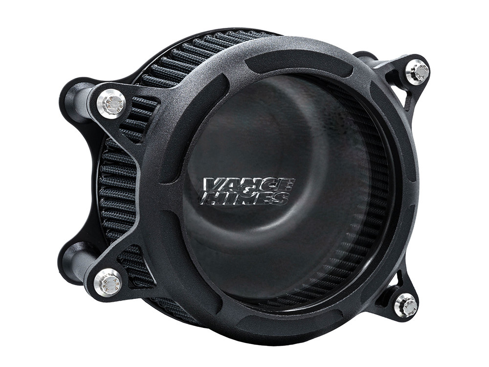 VO2 Insight Air Cleaner Kit - Wrinkle Black. Fits Touring 2017-2024 & Softail 2018-2024