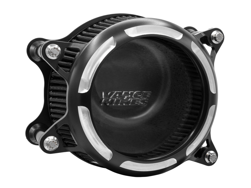 VO2 Insight Air Cleaner Kit – Black Contrast. Fits Twin Cam 1999-2017 with CV Carb or Cable Operated Delphi EFI