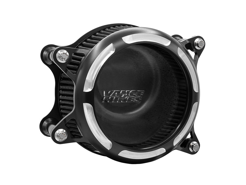 VO2 Insight Air Cleaner Kit - Black Contrast. Fits Touring 2008-2016, Softail 2016-2017, CVO Softail 2011-2017 & Dyna Low Rider S 2016-2017 with Throttle-by-Wire