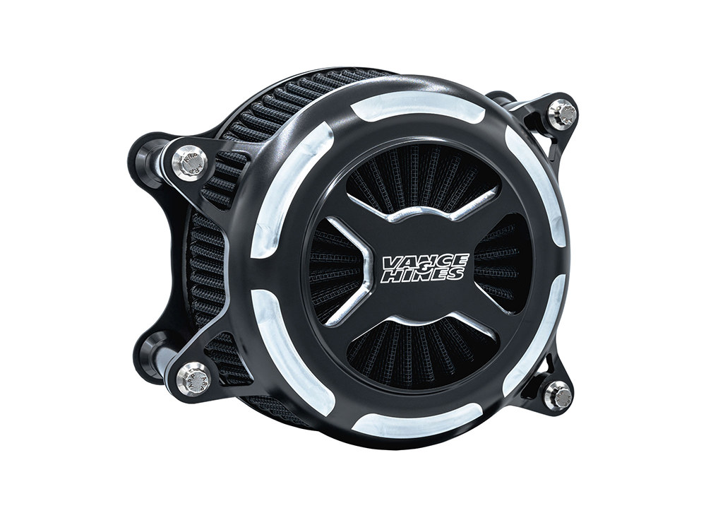 VO2 X Air Cleaner Kit - Black Contrast. Fits Touring 2017-2024 & Softail 2018-2024