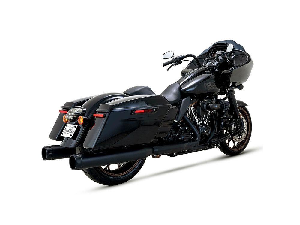 4.5in. Torquer 450 Slip-On Mufflers – Black with Black End Caps. Fits Touring 2017up
