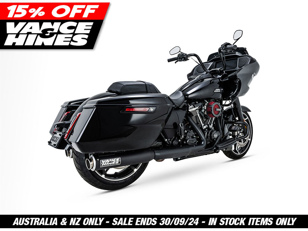 4in. Supersport Slip-On Mufflers - Black. Fits Touring 2017up