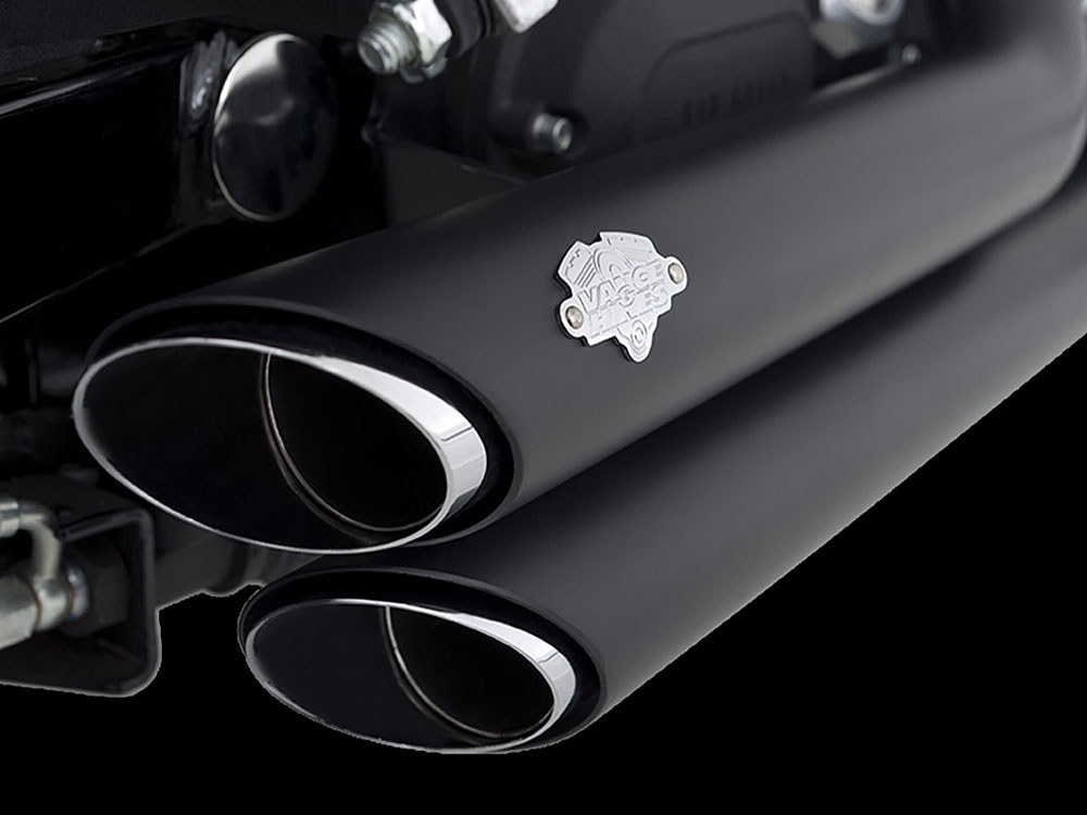 Shortshots Staggered Exhaust - Black. Fits Dyna 2006-2017 