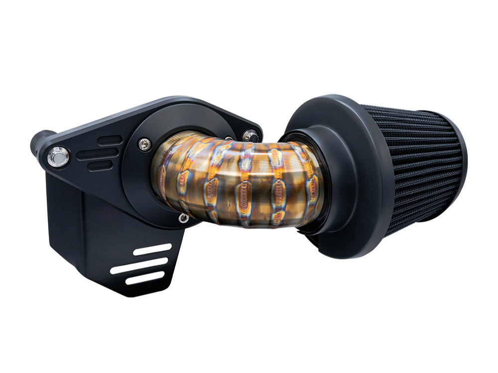 90deg VO2 Falcon Air Cleaner Kit - Stainless Steel. Fits CVO Touring 2023up, Street Glide & Road Glide 2024up, Touring 2025up & Softail 2025up