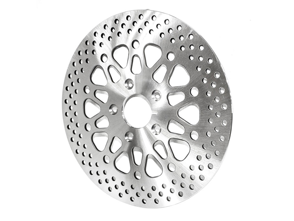 11.5in. Front Disc Rotor - Bright Stainless Steel. Fits Big Twin & Sportster 1984-1999.