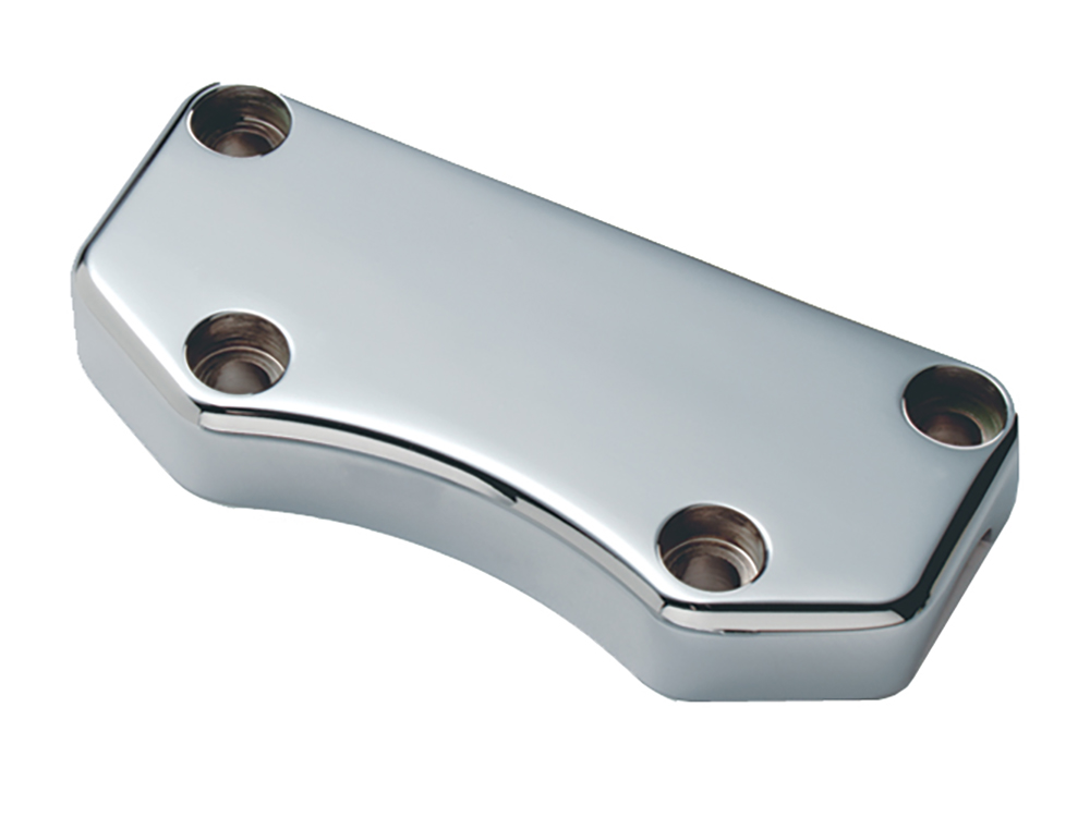 Handlebar Smooth Top Clamp with Exposed Bolts – Chrome.