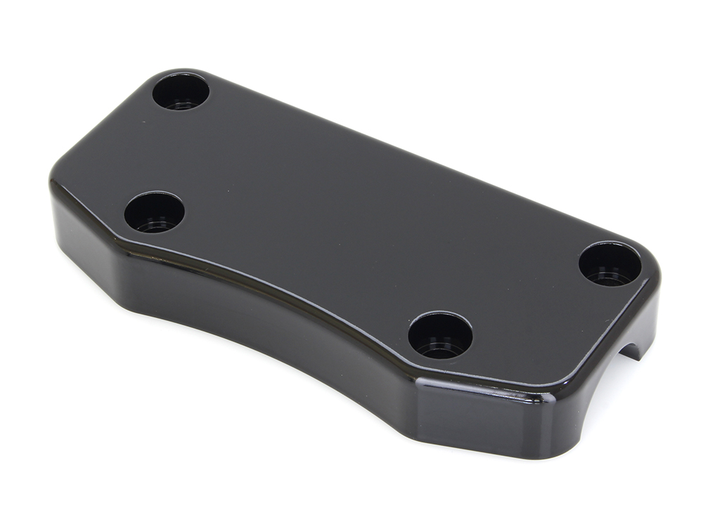 Handlebar Smooth Top Clamp with Exposed Bolts – Gloss Black.