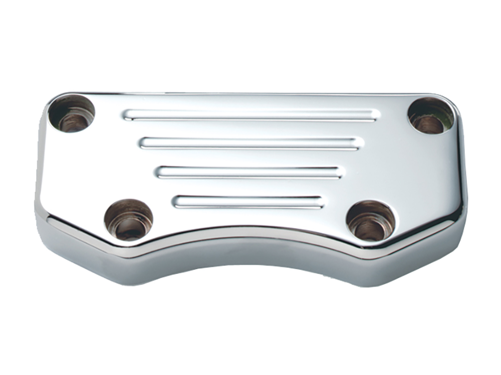 Handlebar Milled Top Clamp with Exposed Bolts – Chrome.