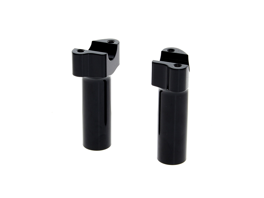 4-1/2in. Tall Risers with 1-1/4in. Thick Base – Gloss Black. Fits 1in. Handlebar.
