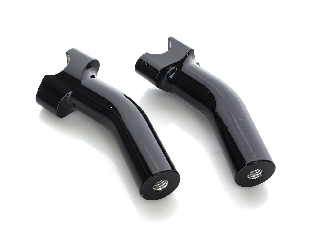 5-1/2in. Pullback Risers with 1-1/4in. Thick Base – Gloss Black. Fits 1in. Handlebar.