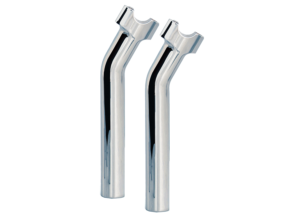 9-1/2in. Pullback Risers with 1-1/4in. Thick Base – Chrome. Fits 1in. Handlebar.