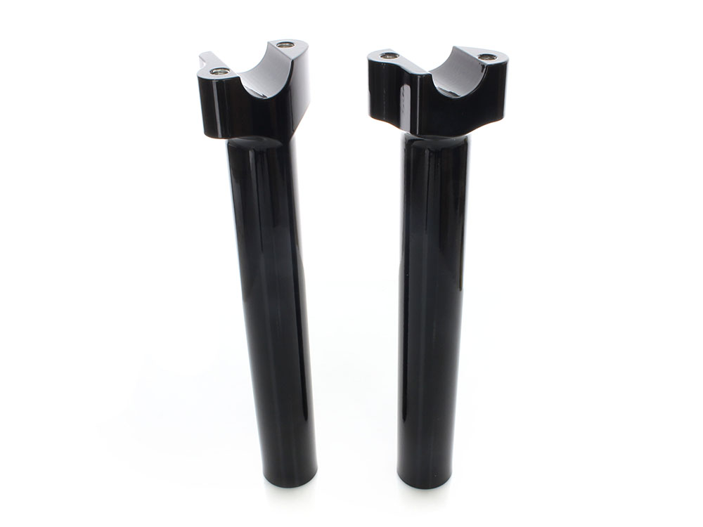 9-1/2in. Tall Risers with 1-1/4in. Thick Base – Gloss Black. Fits 1in. Handlebar.