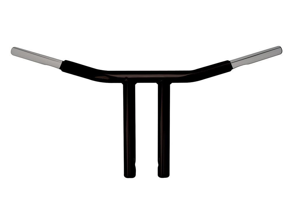 10in. x 1-1/4in. Chubby Chopper T-Bar Handlebar - Gloss Black.