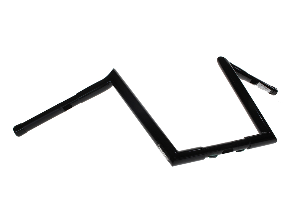 12in. x 1-1/4in. Chubby Hooked Ape Hanger Handlebars - Gloss Black.