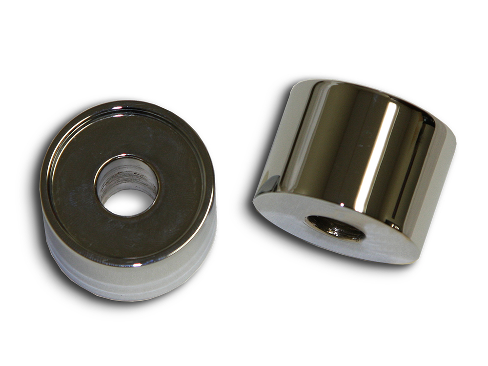 1in. Tall x 1-1/4in. Thick Riser Spacers – Chrome.