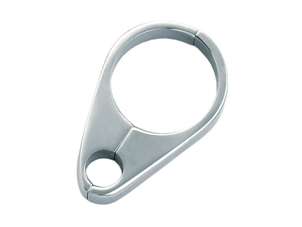 1-1/4in. Cable Clamp with 1 x 10mm Clutch Cable or Brake Line Hole - Chrome.