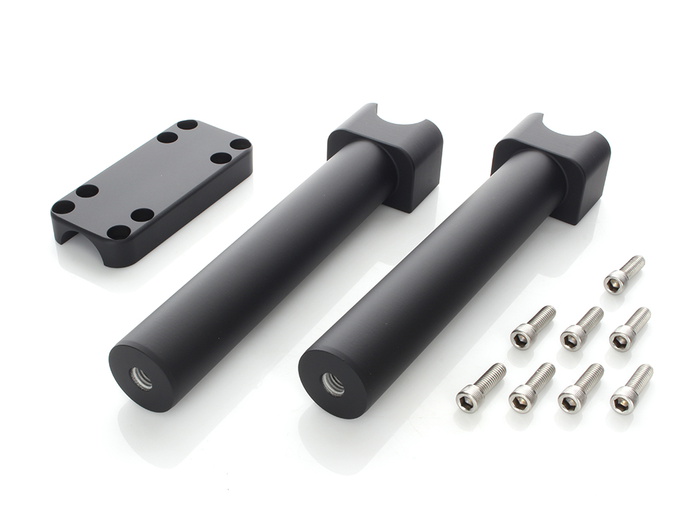 10in. Tall Savage Risers with Top Clamp – Chrome. Fits 1-1/4in ...