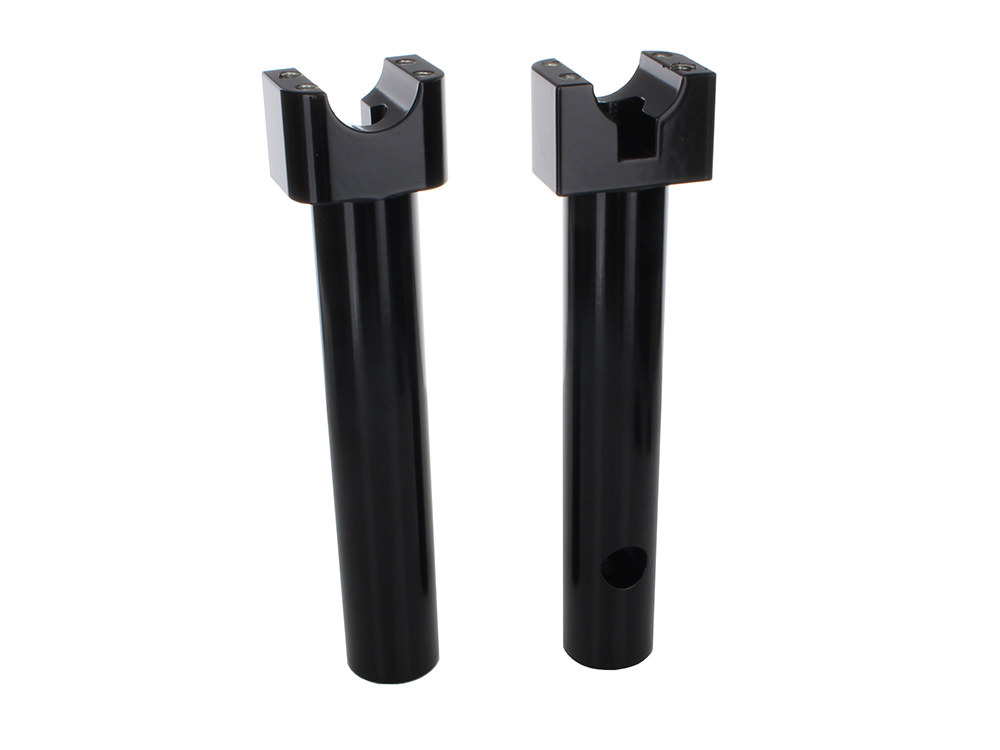 10in. Tall Savage Risers with Top Clamp - Gloss Black. Fits 1-1/4in. Handlebar.