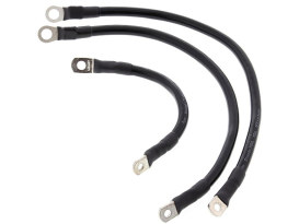 Battery Cable Kit - Black. Fits Softail 1984-1988. 
