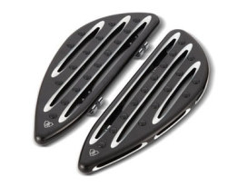 Deep Cut Front FloorBoards - Black. Fits Touring 1982up & FL Softail 1986-2017. 
