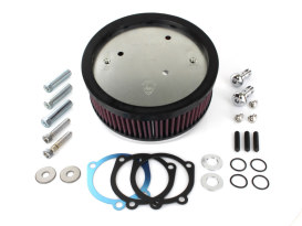 Stage 1 Big Sucker Air Cleaner Kit - Natural. Fits Sportster 1988-2021 with EFI or CV Carburettor. Re-Uses Stock Oval 2 Bolt Cover. 