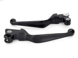 Wide Style Hand Levers - Black. Fits H-D 1982-1995. 