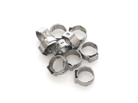 Stepless Ear Clamps - Pack 10. Size range is 10.3 to 12.8 mm 